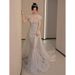 Mermaid Wedding Dress 2026 New Light Gauze, French Style, Suitable For Petite Brides, High-quality Main Fabric,_ecoleips.com