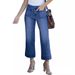Women's Clothing Loose Slim Wide Leg Straight Pants Washed Jeans Nine Point Pants_ecoleips.com