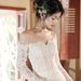 off the Shoulder Mermaid Wedding Dress Lace Long Sleeves Short Train Elegant Vintage Style Light Gown Women's Clothing_ecoleips.com