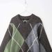 Casual Versatile Round Neck Rhombus Knitted Sweater_ecoleips.com