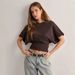 2025 Korean Style Design Round Neck Pullover Short Sleeved T-shirt For Women's Summer New Simple And Versatile Solid_ecoleips.com