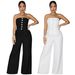 Women's Sexy Strapless Backless Jumpsuit C7628 Fashion Casual Wide Leg_ecoleips.com