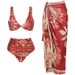 Women's Sexy Swimsuit Fashionable Two Piece Bikini Set Printed Polyester Nylon Swimwear For Vacation_ecoleips.com