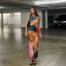 Women's Clothing New Fashion Digital Printing Slit Round Neck Hip Wrapped Slim Sleeveless Dress_ecoleips.com