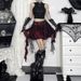 Women's Sexy Black Plaid Polka Dot Mesh Puff Skirt Irregular Style Summer 2025 New Arrival Dark Theme for Women_ecoleips.com