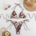 New European And American Bikini Two Piece Swimsuit Women's Backless Sexy Straps Digital Printing_ecoleips.com