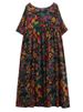 Cotton Summer Vintage Print Dresses For Women 2025 New Casual Loose Long Art Dress Femme Robe Vestidos Elegant Oversize Clothing_ecoleips.com