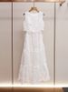 Shenzhen Nanyou High End Women's Clothing New French Lace Hollow Hepburn Style Heavy Embroidery Sweet Dress For Women_ecoleips.com