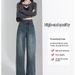 Fleece-Lined Straight-Leg Jeans For Women, Autumn And Winter New Style, Pear-Shaped Body Slimming, High-Waisted, Loose_ecoleips.com