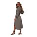 Aria Basics Aria Basics Cross-border Foreign Trade European And American Women's Clothing 2025 Autumn Fashion V-neck Loose Striped Belted_ecoleips.com