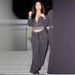 Women's High-Waisted Wide Leg Pants Slimming Fleece-Lined Casual Loose Fit Leopard Print Spring Autumn New American Retro Style_ecoleips.com