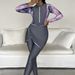 Muslim Swimsuit European And American Three-Piece Swimsuit Women's Long Sleeve Long Pants Skirt Style Print Zipper Swimwear_ecoleips.com