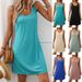 Summer Solid Color Sleeveless Casual Dress For Women - Loose Fit Tank Maxi Dress With Round Neck_ecoleips.com