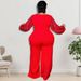 Plus Size Sequin Sleeve Round Neck Jumpsuit For Women Winter Fashionable Design_ecoleips.com