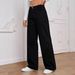Women's High-Waisted Baggy Straight-Leg Jeans - 90s Vintage Washed Denim Pants, Non-Stretch Black Wide-Leg Trousers For Streetwear_ecoleips.com
