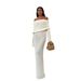 Women's Clothing Slim Fitting Long Sleeved Off-Shoulder Dress Style Women's Sexy Long Dress For Formal & Casual For Women_ecoleips.com