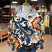 Women's Fashion Loose Sweatshirt 3D Printed Floral Long Sleeved Pleated Neck New Cross Border Hot Selling 2026 Factory Direct Sale_ecoleips.com