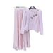 Elegant Two-Piece Set: Embellished Pleated Maxi Skirt & Top, Waist-Defining Outfit For Women, Soft Pink_ecoleips.com
