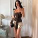 Cross-border Summer European And American New Fashion Splicing Front And Middle Streamers Solid Color Slim And Thin Street Style Small Suspender Top_ecoleips.com