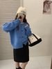 Aria Basics Aria Basics Korean-style Casual Soft Velvet Buttoned Sweater Coat For Women, New 2024 Winter Model, Super Stylish Round-neck Raglan_ecoleips.com