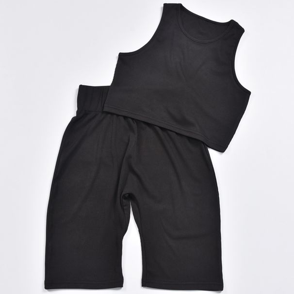 Women's Clothing Autumn New Sexy Tight Vest Shorts Sports Suit_ecoleips.com