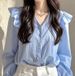 This Year's Popular Beautiful Blouse Has Light Luxury High-end Feel, A French Niche Style, And Is An Exquisite Blue_ecoleips.com