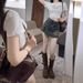 Women's Denim Summer New High Waist Slimming A-line Versatile Fashion Hip-hugging Skirt Shorts_ecoleips.com