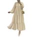 Women's Clothing New Solid Color Sleeve Long Dress_ecoleips.com