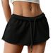 Solid Color Simple Casual Shorts, Suitable For Women's Summer Wear, Sports, Leisure, European And American Fitness New_ecoleips.com