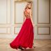 Women's Clothing Sling Backless Sexy Slit Evening Party Dress_ecoleips.com