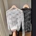 European And American Style 2026 Spring New Fashion Half-Turtleneck Lace Crochet Long-Sleeve Sexy Women's Top_ecoleips.com