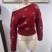 "Festive Off-Shoulder Christmas Sweater - Red Snowflake Knit Pullover For Women (XS-XXL)"_ecoleips.com