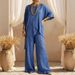 Summer New Women's Two Piece Set Cotton Linen Round Neck Sleeve Casual Irregular Hem Loose Fit_ecoleips.com