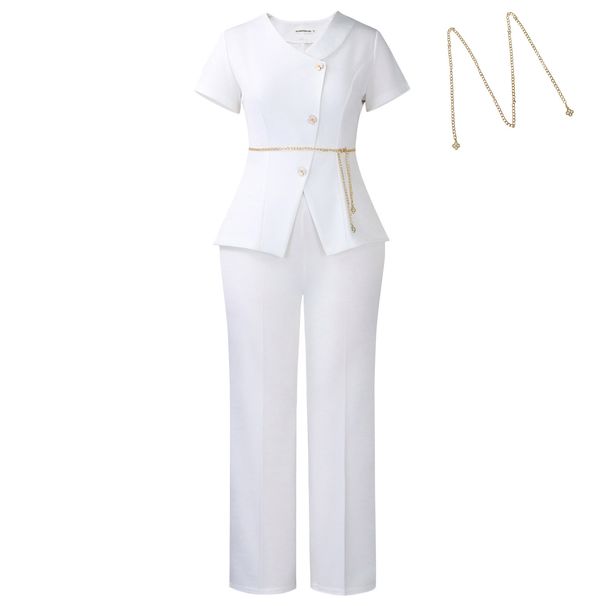Women's Summer Casual Short Sleeved Top And Pants Two Piece Set, Fashionable African Suit._ecoleips.com