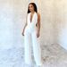 Women's Clothing Women's Solid Color Halter Neck Backless Top And Wide Leg Pants Casual Spring Summer Style Sexy_ecoleips.com