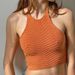 Women's Clothing Halter Neck Chest Wrap Sexy Hot Girl Backless Knitted Tank Tops_ecoleips.com