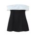 Bow-Tie Asymmetrical Dress – Trendy Front Mini Dress For Women (S/M/L, Stretchy Polyester, Oversized Fit)_ecoleips.com