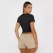 Summer Slim Fit Women's T-Shirt European American Style Pullover High Grade Milk Silk round Neck Hot Girl Outer Wear Fashion Top_ecoleips.com