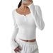Cross-border European American Y2K Hot Girl Style Versatile Long-sleeve Tops T-shirts For Women, 2025 Autumn And Winter,_ecoleips.com