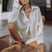 European American Style Women's Casual Two-Piece Set 2023 Summer New Long Sleeve Shirt Top And Shorts Sports Suit_ecoleips.com