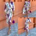 Women's Clothing Spring Women's Sexy Elegant V Neck Printed Slim Fit Casual Suit Long Sleeve For Formal & Casual For Women_ecoleips.com