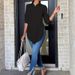 Plus Size Women's Spring Personalized Long Sleeve Solid Color Shirt_ecoleips.com