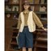 Real Shot Of The 2025 Spring-summer New Japanese Retro Denim Shorts For Women, Loose Fit, Slimming, Washed Wide-leg_ecoleips.com