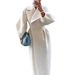 Women's Clothing Autumn And Winter Solid Color Retro Lapel Women's Woolen Coat Long Woolen Coat Women_ecoleips.com
