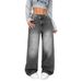 Cross-border Foreign Trade European And American Style Casual Straight Loose Washed Jeans For Women Versatile_ecoleips.com