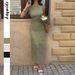 Women's Sexy Solid Color Bodycon Maxi Dress_ecoleips.com