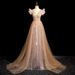 Women's Clothing High End Annual Meeting Sequined V Neck Wedding Dress Host Beautiful Voice Solo Vocal Art Examination_ecoleips.com