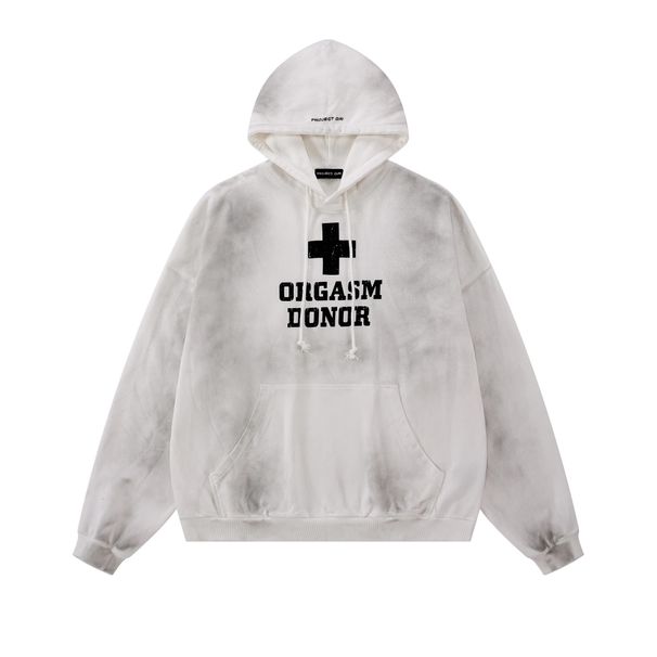 Women's Clothing Fashion Brand Washed And Distressed Youth Campus Hooded Sweatshirt For Men And Women Couples Loose Fashion Brand_ecoleips.com