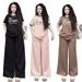 Women's Clothing American Retro Fashion Women's Two Piece Set Printed Short Sleeve Top With Wide Leg Pants Loose Fit Summer Outfit_ecoleips.com