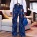 Women's Clothing Fabric upgrade casual style love twist hollow jeans_ecoleips.com
